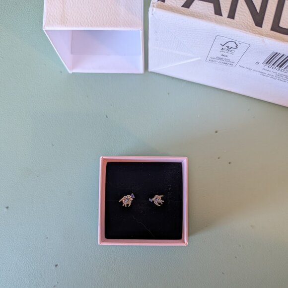 Pandora Swallow Silver Stud Earrings - Picture 2 of 3